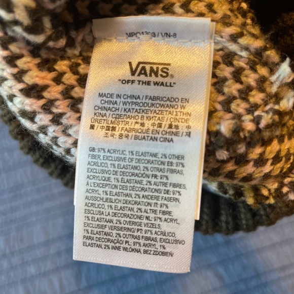VANS - Pink and Brown Beanie, One Size Fits All, NWT - Picture 6 of 7